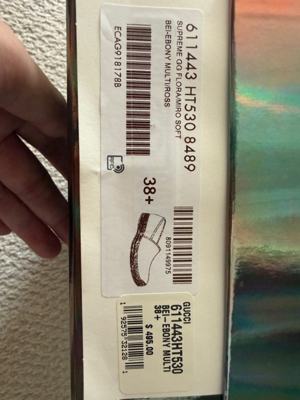 Gucci GG Supreme Flora Espadrilles Flats EU 38+ NWT Box - Picture 2 of 10